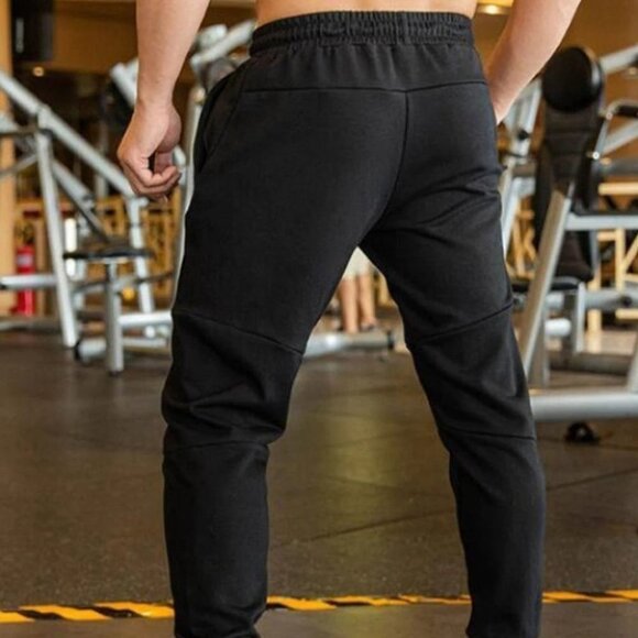 Casual Black Men's Sweatpants - Picture 3 of 3